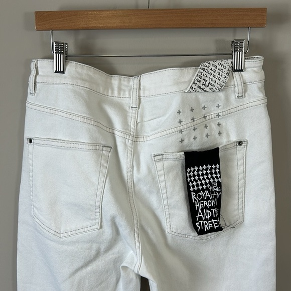 KSUBI Chitch Whitenoise Jean Button Fly T box White Mens Stretch Sz 32 NEW - Picture 11 of 16